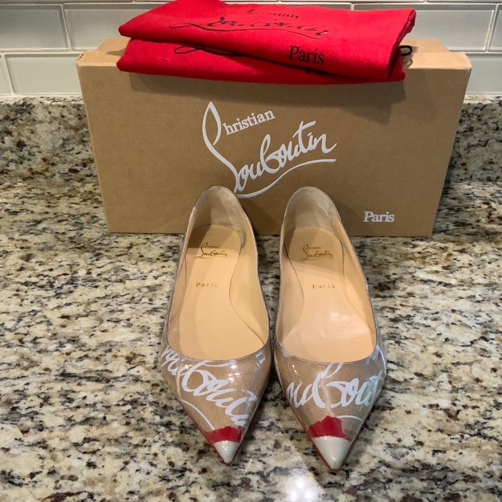 Christian Louboutin Loubi Kraft Ballalla Flat PVC